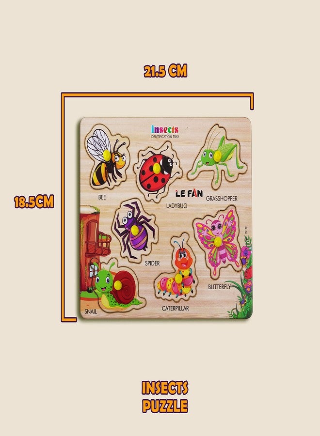 Lefan® Kids Fort Pre Nursery Educational Jigsaw Puzzles for Adults Kids Learning Toys Kit Board Game 2 pcs Set of ABCD Alphabet & Insects Educational Toy - Image 3
